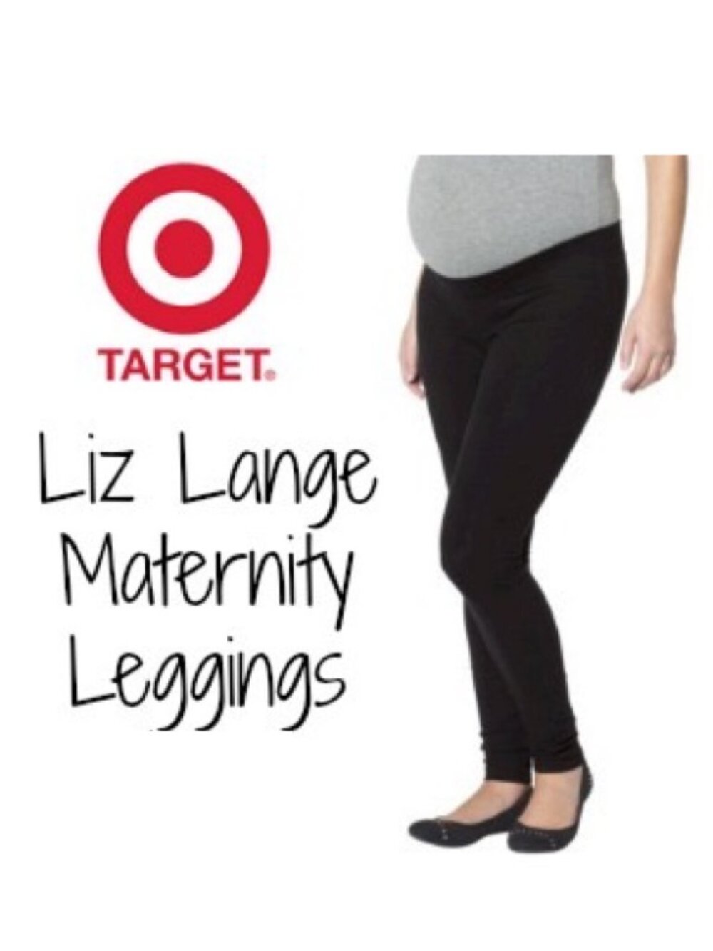Liz Lange Maternity | Solid Black Pregnancy Leggings | Size Large